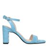 Sandales synthétique à talon avec imprimé croco - bleu