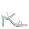 Sandales à talon avec bandes - bleu clair