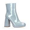 Bottines avec aspect verni - bleu clair