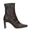 Bottines synthétique à talon - marron