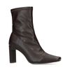 Bottines synthétique à talon - marron