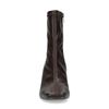 Bottines synthétique à talon - marron