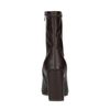 Bottines synthétique à talon - marron