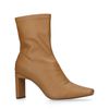 Bottines synthétique à talon - marron