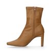 Bottines synthétique à talon - marron