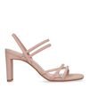 Mules en cuir avec brides - nude