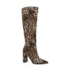 Bottes hautes à talon avec imprimé léopard