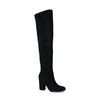 Bottes hautes synthétique avec bout rond - noir