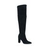 Bottes hautes synthétique avec talon - noir