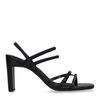 Mules en cuir avec brides - noir