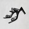 Mules en cuir avec brides - noir