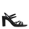Mules en cuir avec brides - noir