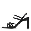 Mules en cuir avec brides - noir