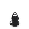 Mules en cuir avec brides - noir