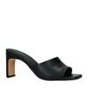 Mules synthétique à talon - noir