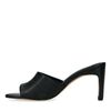 Mules synthétique à talon - noir