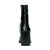Bottines synthétique avec talon cubain - noir
