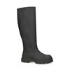 Bottes hautes synthétique avec grosse semelle - noir