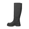 Bottes hautes synthétique avec grosse semelle - noir