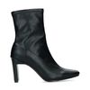 Bottines synthétique à talon - noir