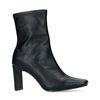 Bottines synthétique à talon - noir