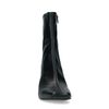 Bottines synthétique à talon - noir