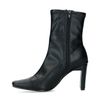 Bottines synthétique à talon - noir