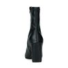 Bottines synthétique à talon - noir