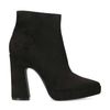 Bottines synthétique à talon - noir