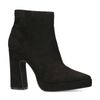 Bottines synthétique à talon - noir