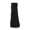 Bottines synthétique à talon - noir