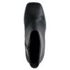 Bottines synthétique avec talon cubain - noir