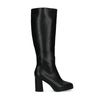 Bottes hautes synthétique avec talon cubain - noir