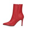 Bottines à talon aiguille - rouge