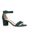 Sandales synthétique à talon et boucle - vert