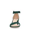 Sandales synthétique à talon et boucle - vert