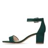 Sandales synthétique à talon et boucle - vert