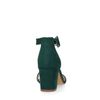 Sandales synthétique à talon et boucle - vert