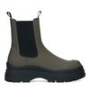Chelsea boots synthétique avec grosse semelle - kaki