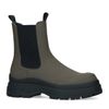 Chelsea boots synthétique avec grosse semelle - kaki