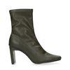 Bottines synthétique à talon - vert foncé