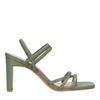 Sandales à talon avec bandes - vert