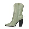 Santiags basses croco - vert