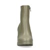 Bottines synthétique avec talon cubain - vert olive