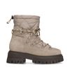 Bottines à lacets matelassées - beige