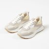 Baskets véganes avec détails jaunes - beige