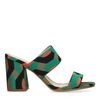 Mules textile avec imprimé - vert
