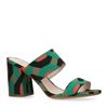 Mules textile avec imprimé - vert