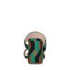 Mules textile avec imprimé - vert