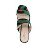 Mules textile avec imprimé - vert